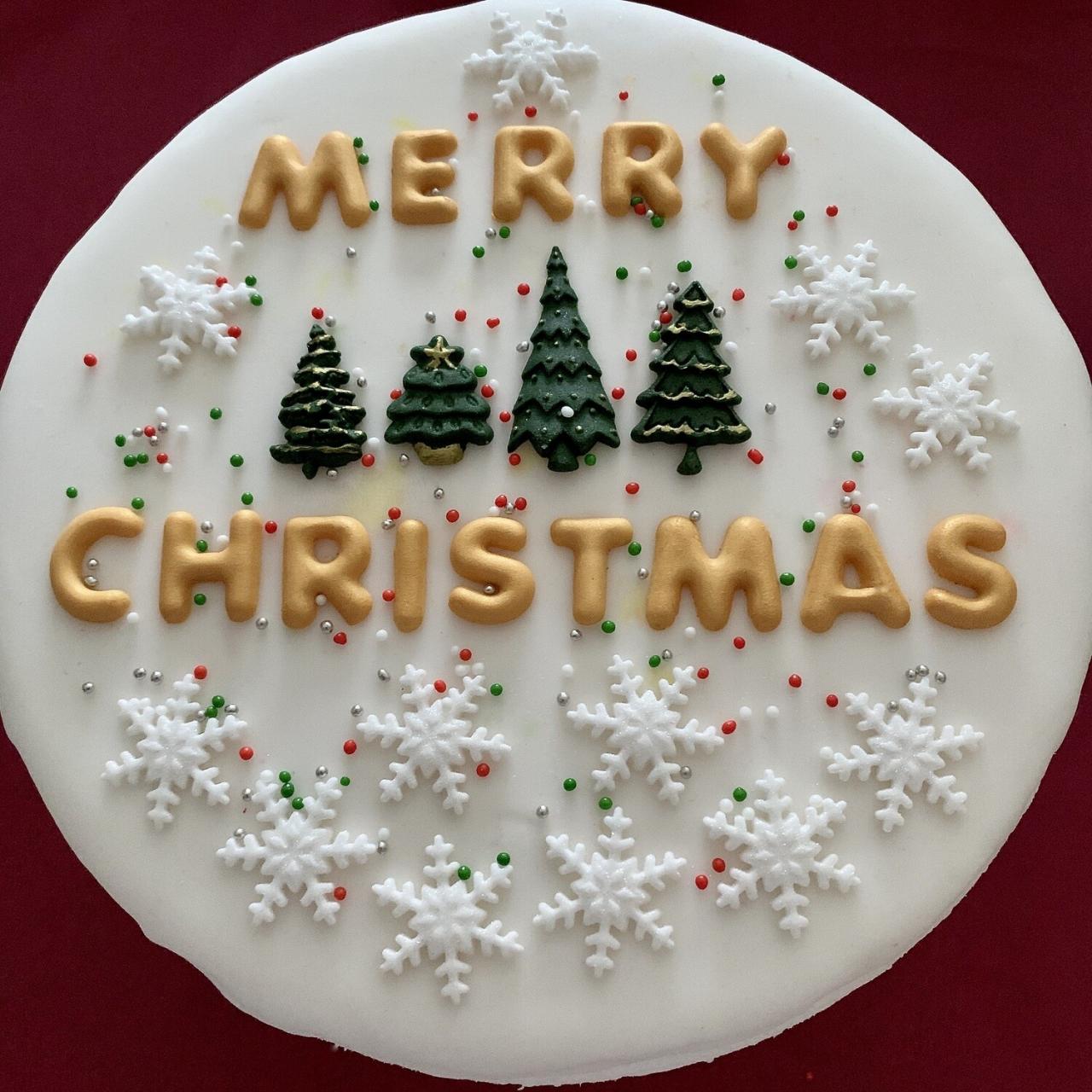 Edible christmas cake decorations