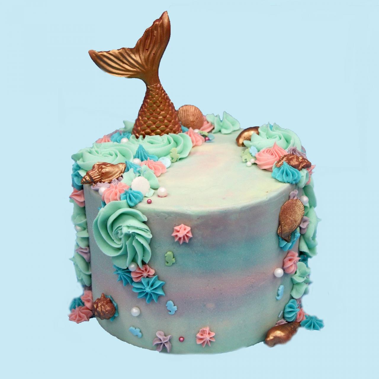 Little mermaid cake decorations