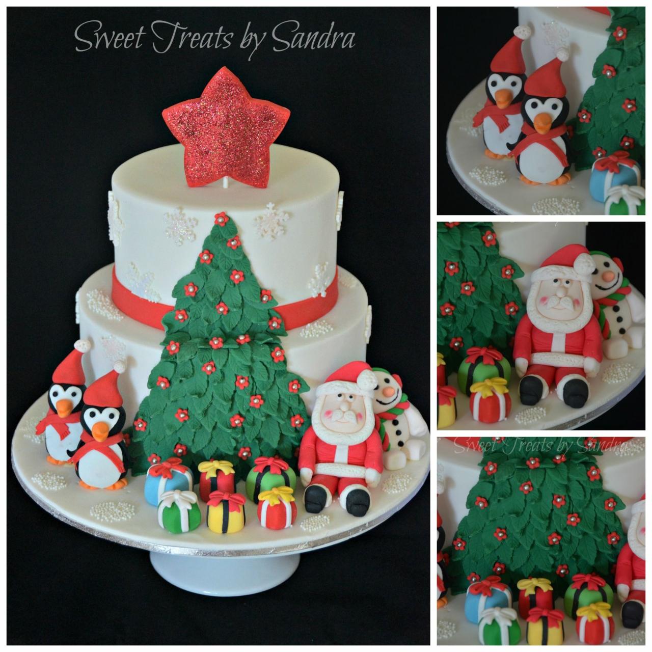 Christmas decorations edible cake fondant