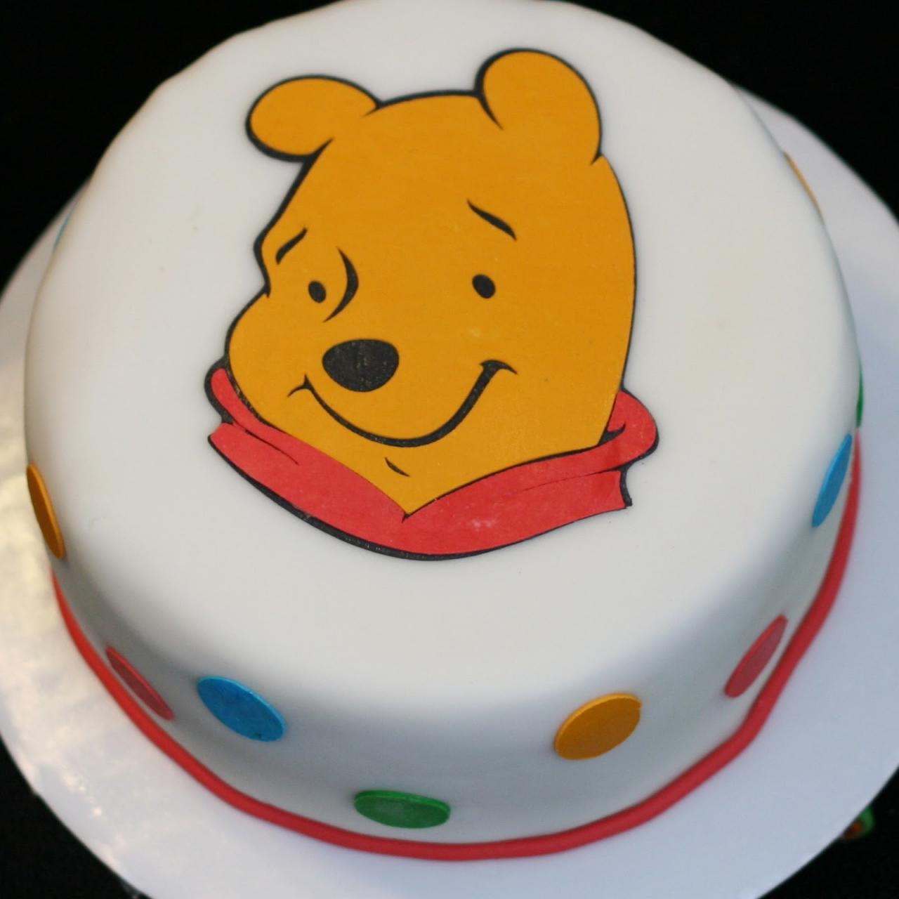 Pooh winnie cake cakes diaper birthday decoration