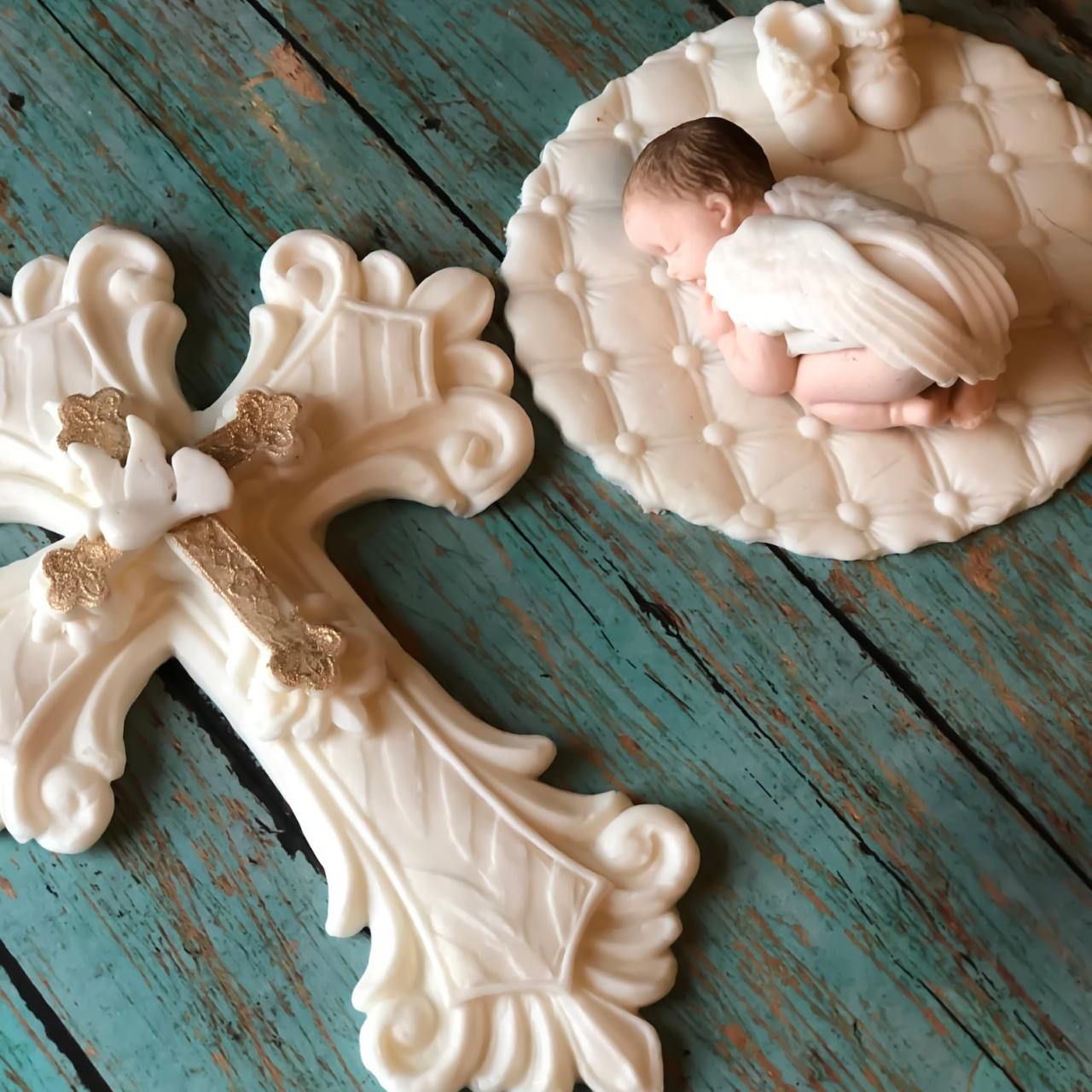 Baptism cake toppers